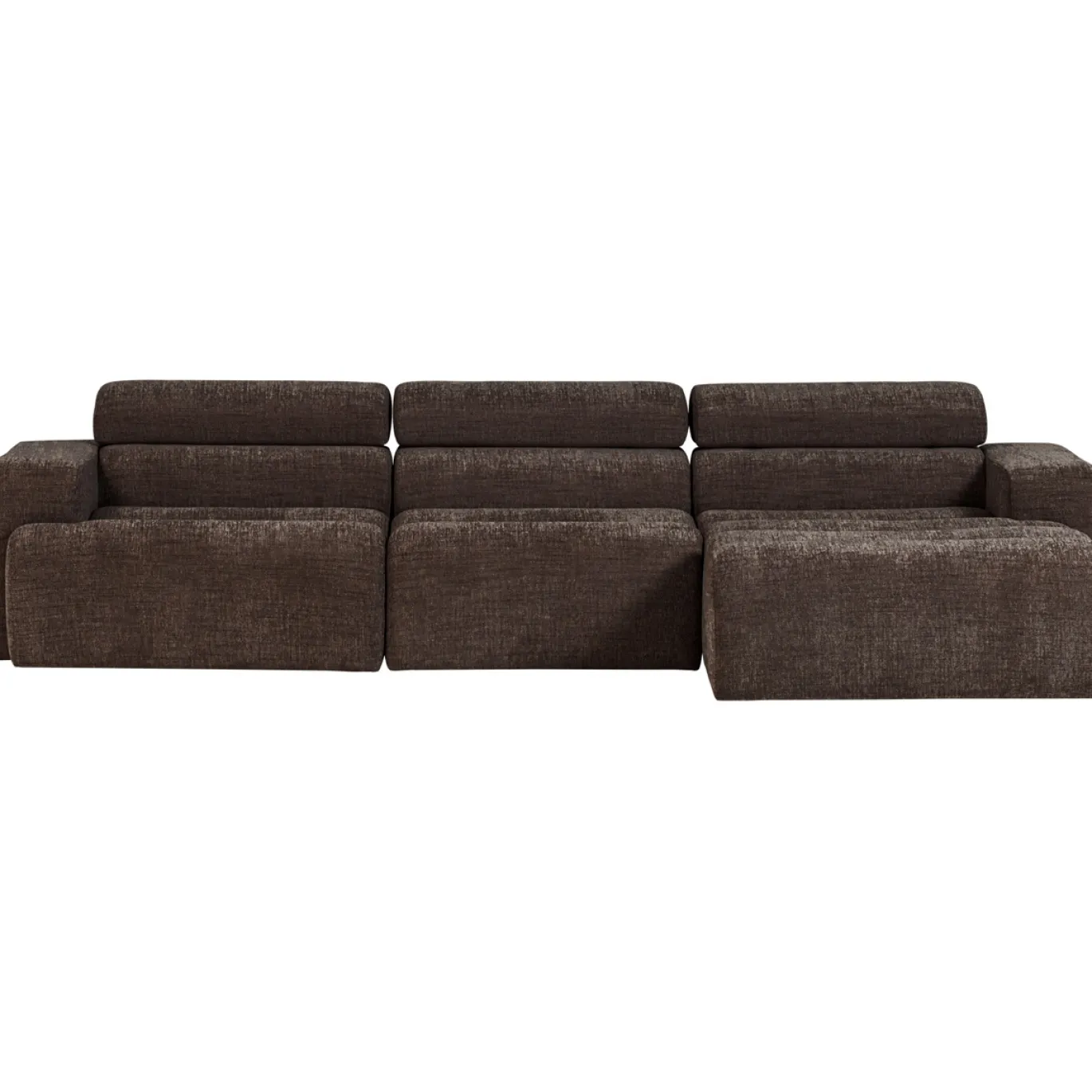 Woood Chaise Longue Bank Novi Rechts Donkerbruin Melange