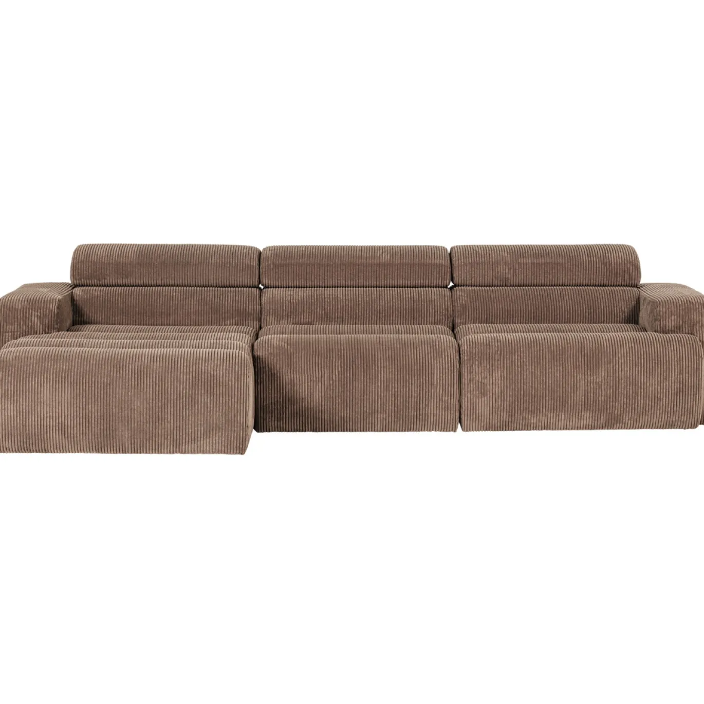 Woood Chaise Longue Bank Novi Links Ribstof Taupe