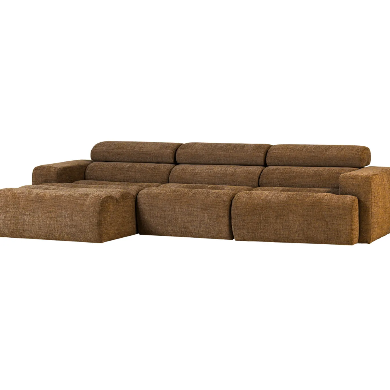 Woood Chaise Longue Bank Novi Links Karamelbruin Melange