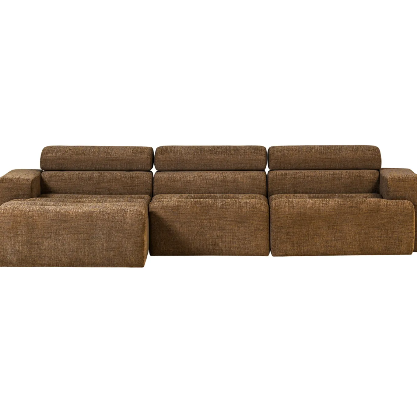 Woood Chaise Longue Bank Novi Links Karamelbruin Melange