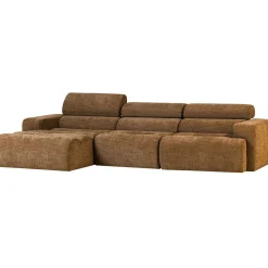Woood Chaise Longue Bank Novi Links Karamelbruin Melange