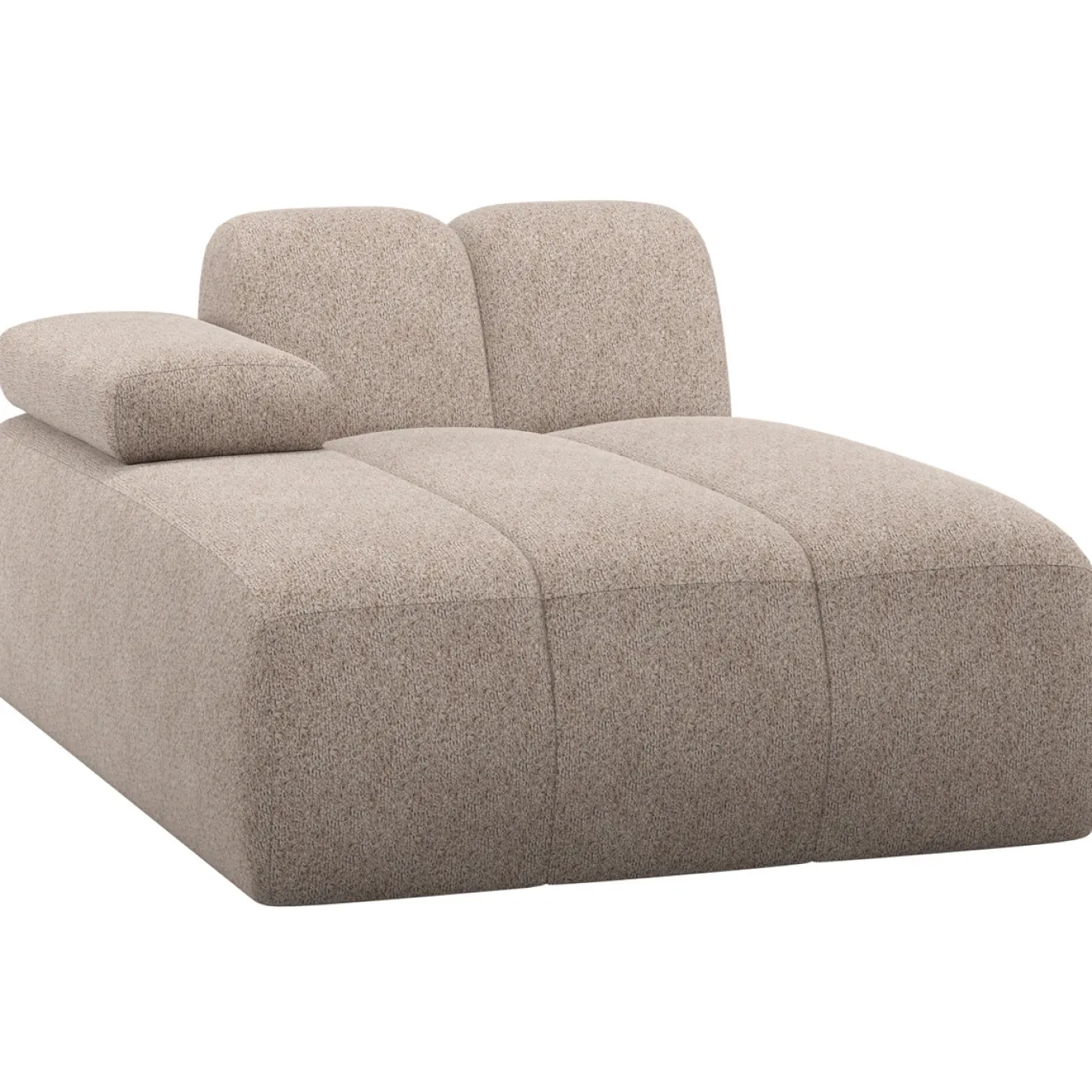Woood Chaise Longue Mojo Element Links Wollig Donkerzand