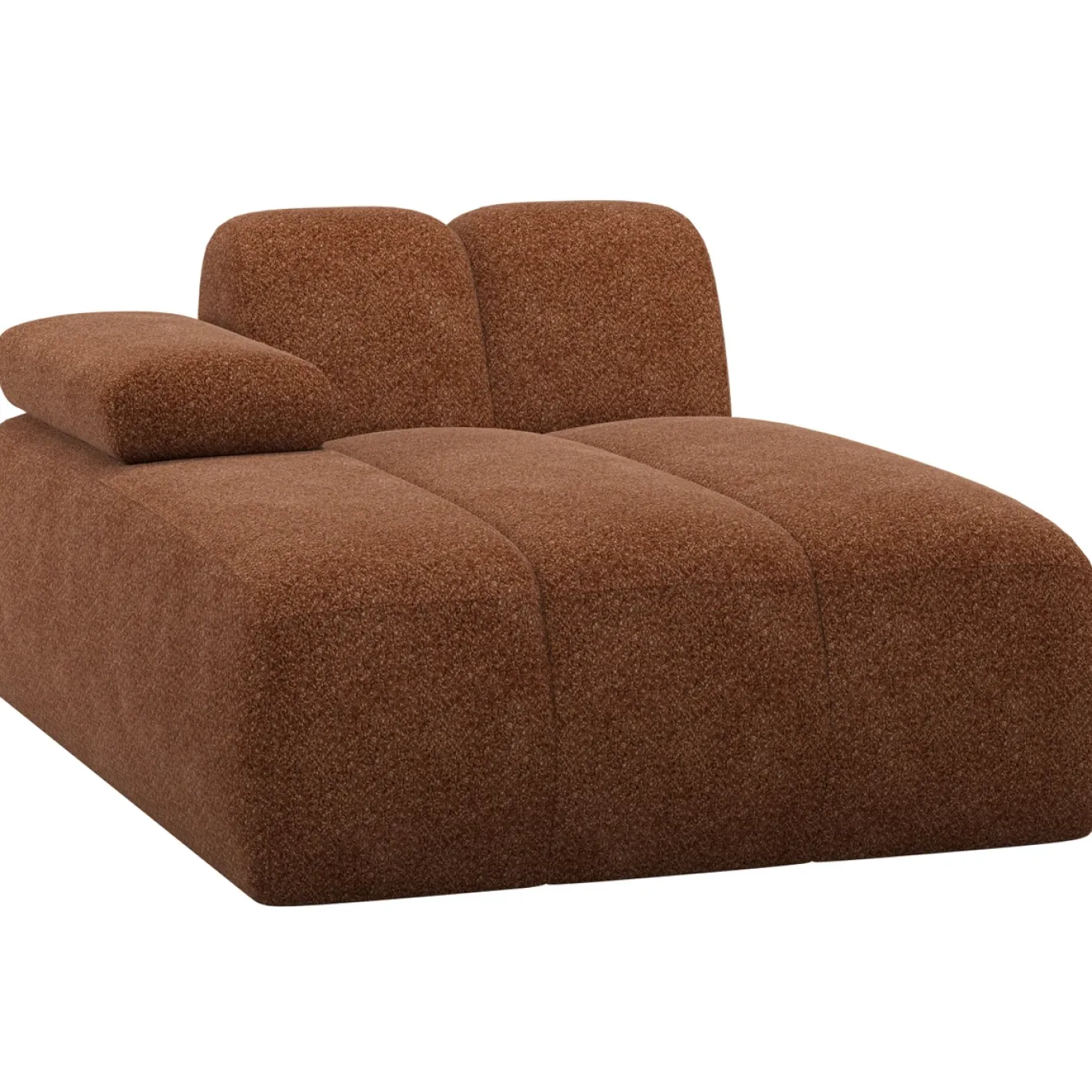 Woood Chaise Longue Mojo Element Links Wollig Roestbruin