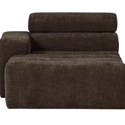 Woood Chaise Longue Novi Element Arm Links Donkerbruin Melange