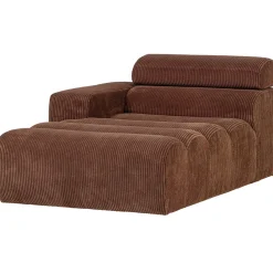 Woood Chaise Longue Novi Element Arm Links Ribstof Terra