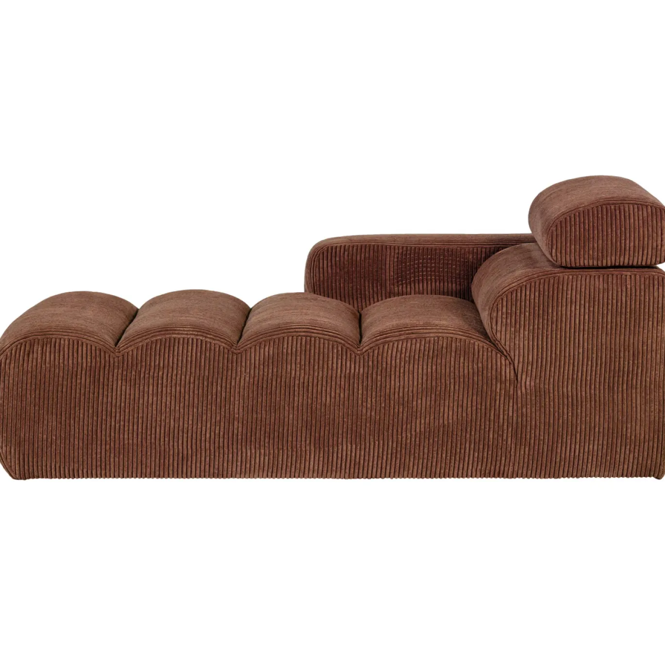 Woood Chaise Longue Novi Element Arm Links Ribstof Terra