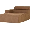 Woood Chaise Longue Novi Element Arm Links Bouclé Karamelbruin