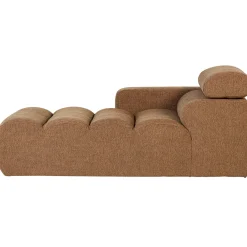 Woood Chaise Longue Novi Element Arm Links Bouclé Karamelbruin