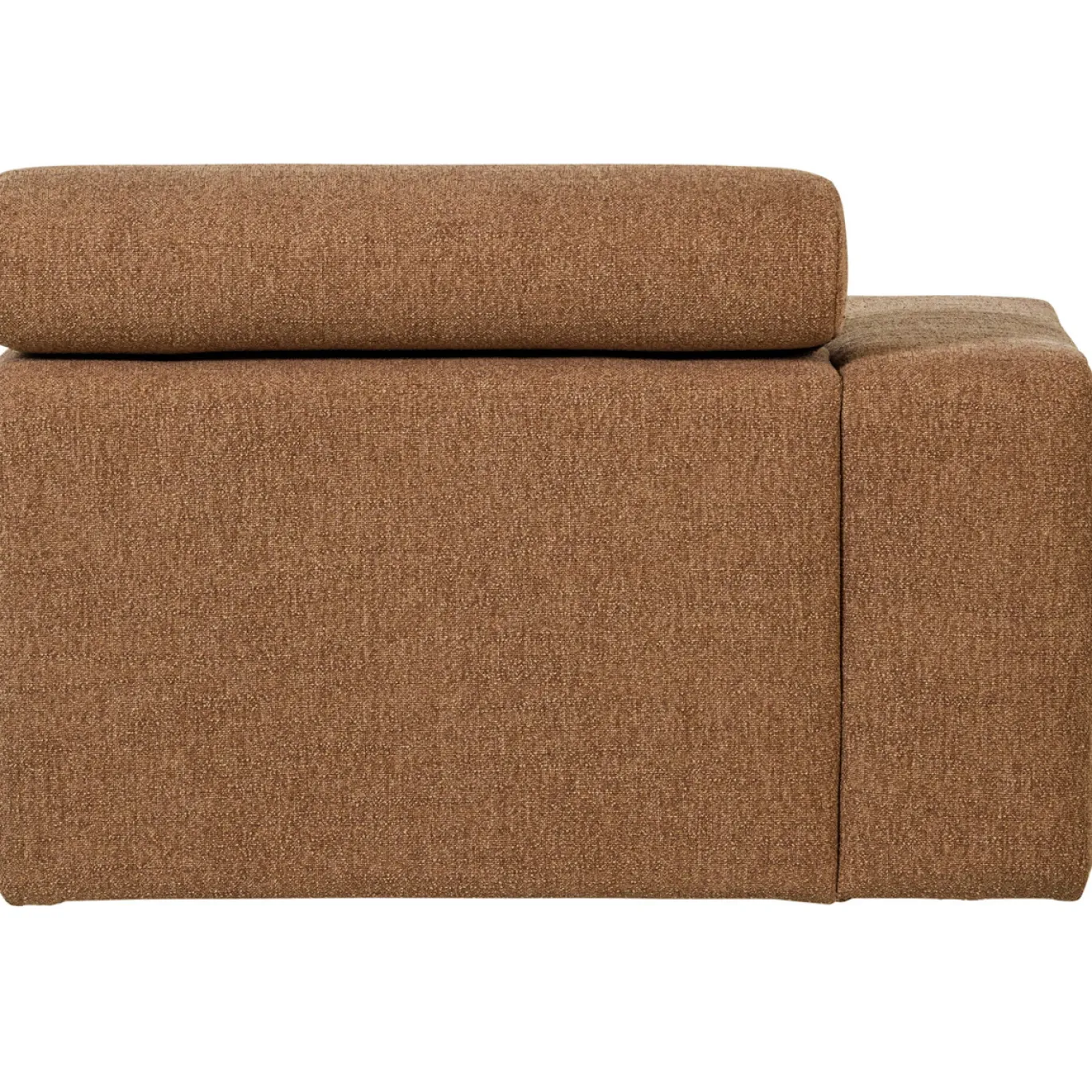 Woood Chaise Longue Novi Element Arm Links Bouclé Karamelbruin