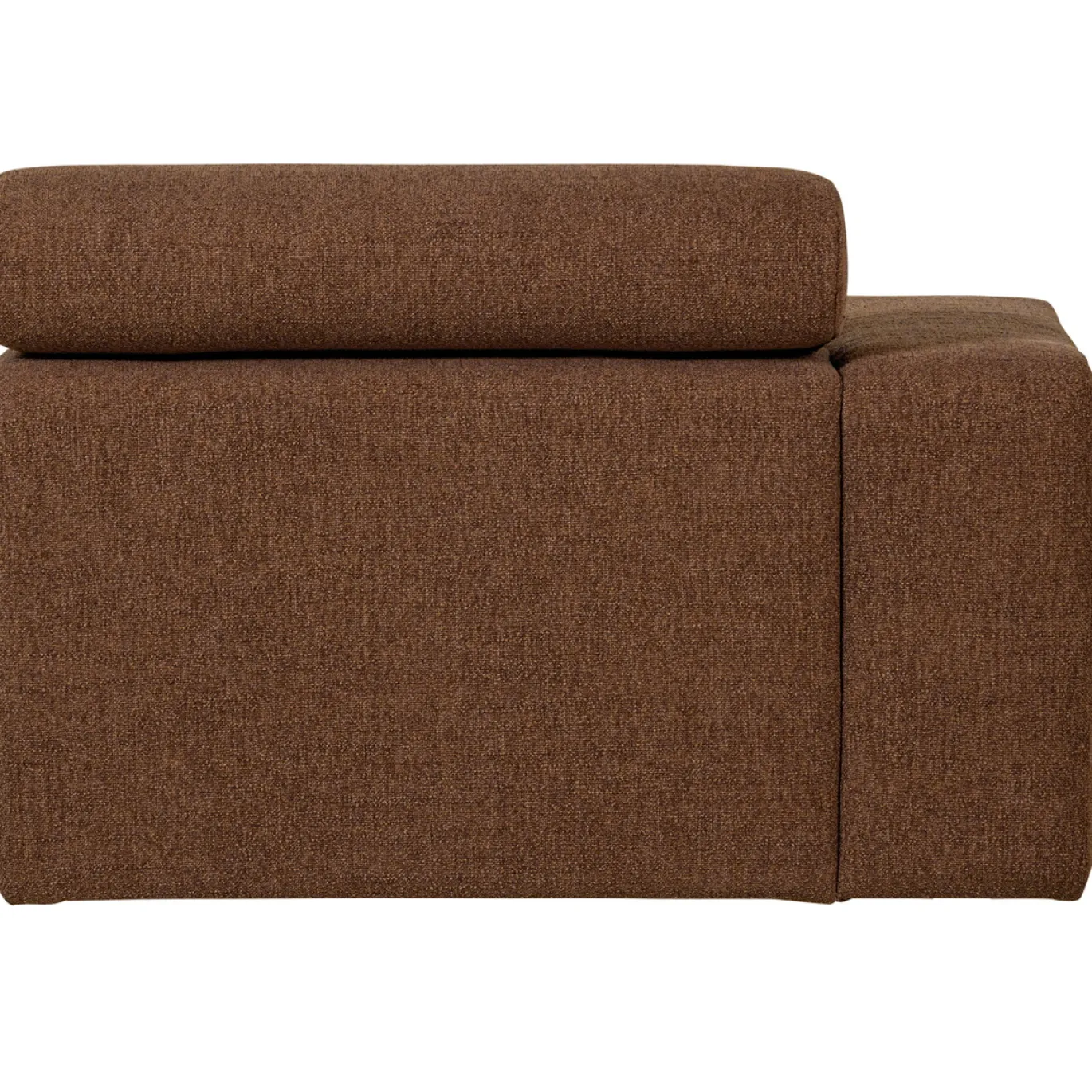 Woood Chaise Longue Novi Element Arm Links Bouclé Mokkabruin