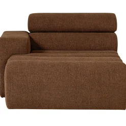 Woood Chaise Longue Novi Element Arm Links Bouclé Mokkabruin