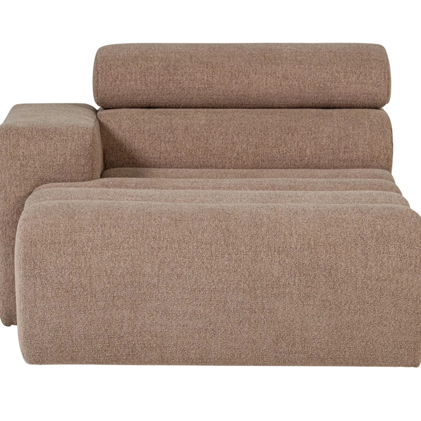 Woood Chaise Longue Novi Element Arm Links Bouclé Taupe