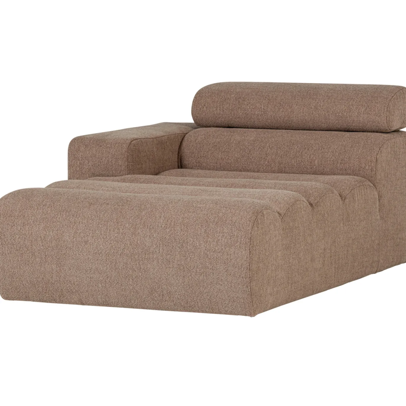 Woood Chaise Longue Novi Element Arm Links Bouclé Taupe
