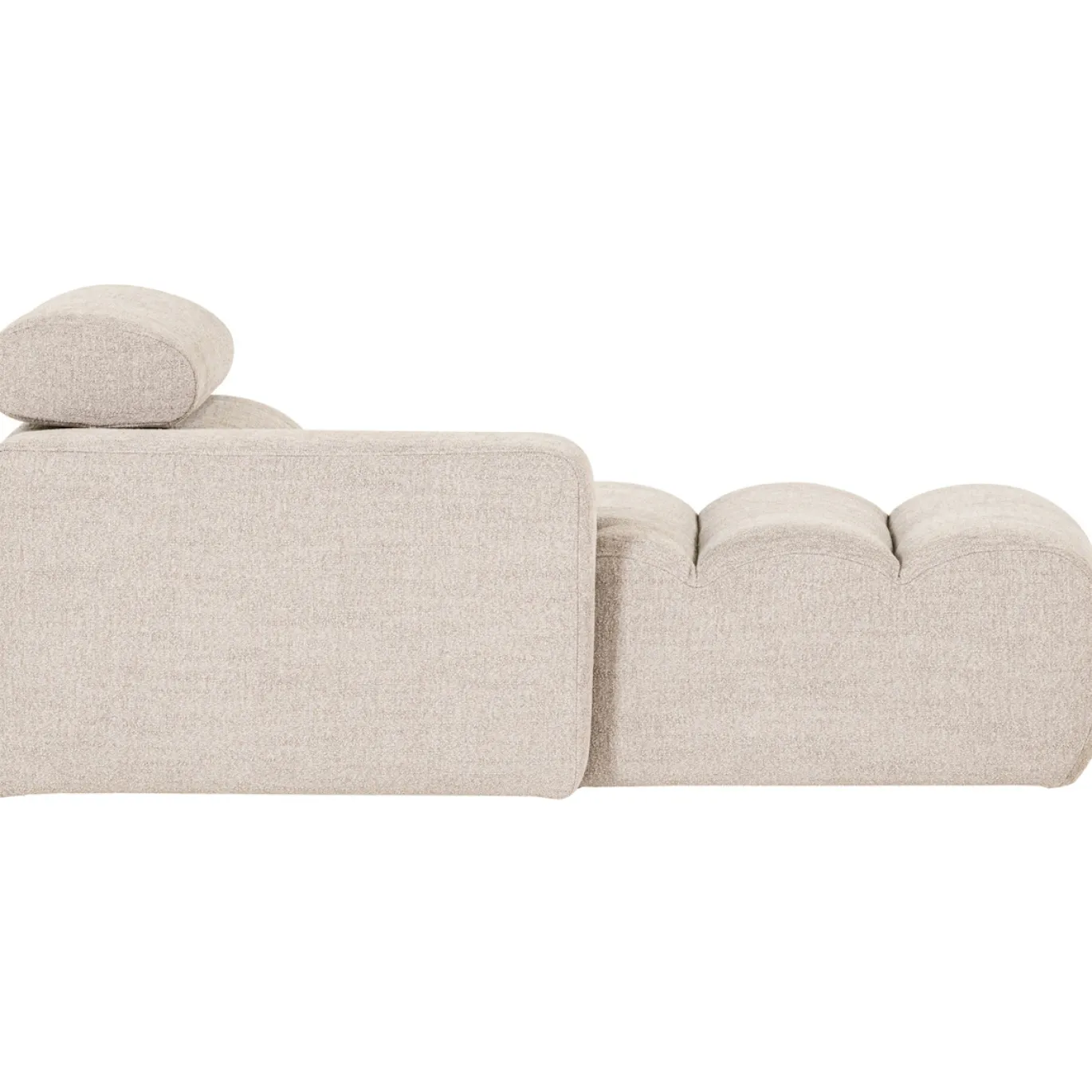 Woood Chaise Longue Novi Element Arm Links Bouclé Naturel