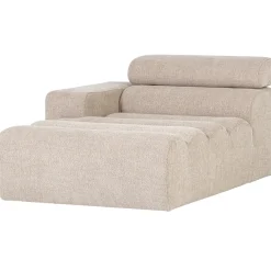 Woood Chaise Longue Novi Element Arm Links Bouclé Naturel