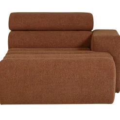 Woood Chaise Longue Novi Element Arm Rechts Bouclé Terra