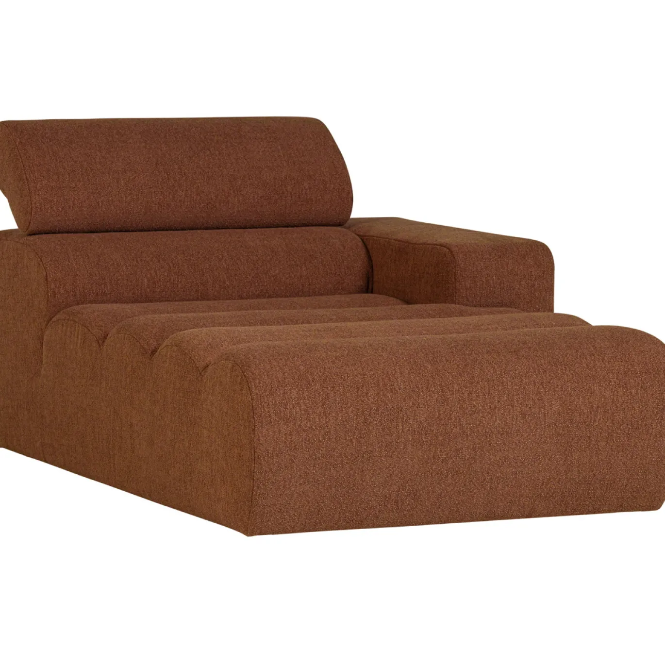 Woood Chaise Longue Novi Element Arm Rechts Bouclé Terra