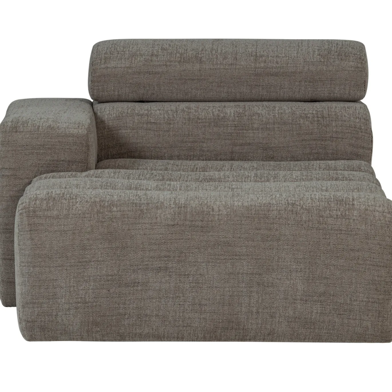 Woood Chaise Longue Novi Element Arm Links Grijs Melange