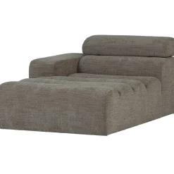 Woood Chaise Longue Novi Element Arm Links Grijs Melange