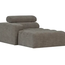 Woood Chaise Longue Novi Element Arm Links Grijs Melange