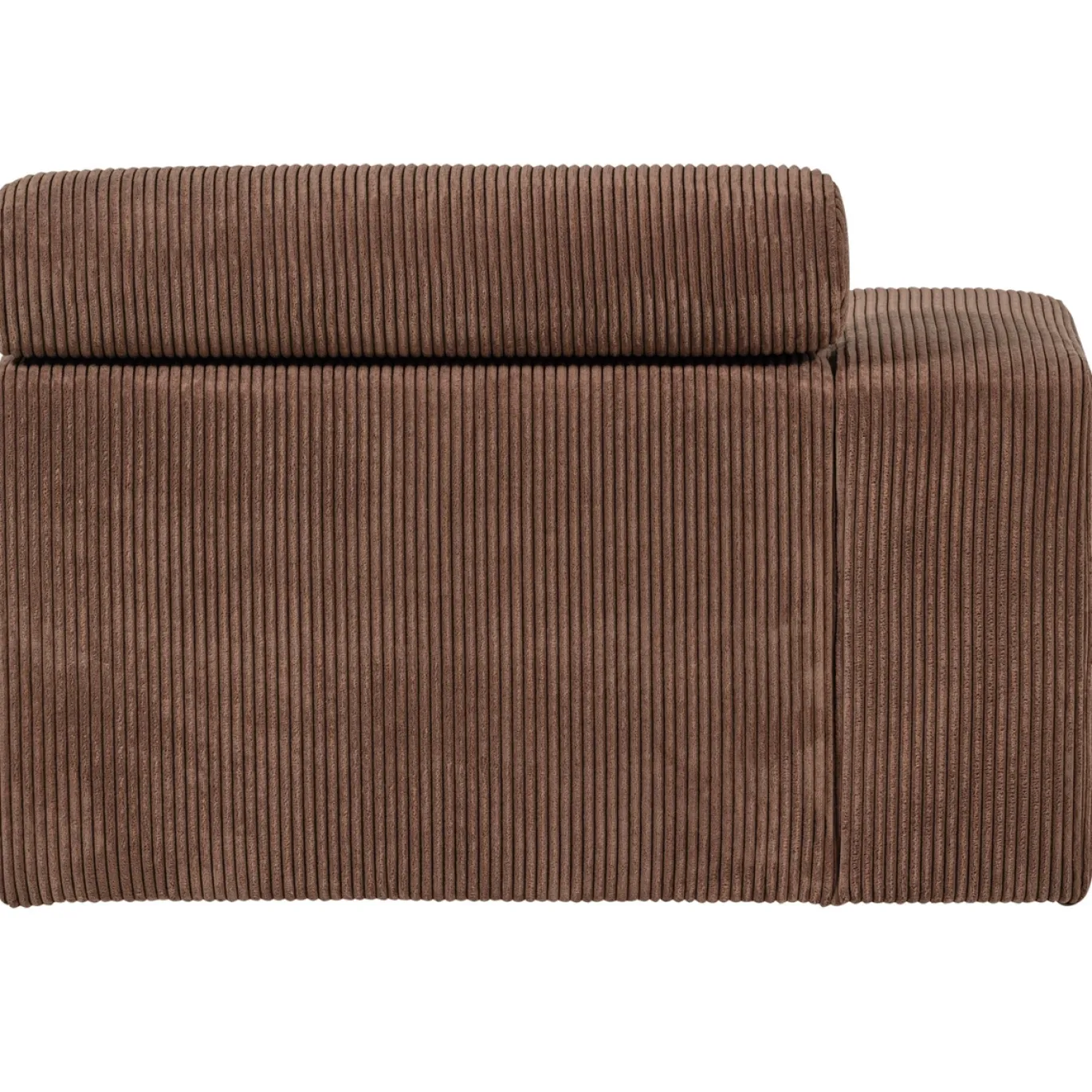 Woood Chaise Longue Novi Element Arm Links Ribstof Mokkabruin