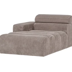 Woood Chaise Longue Novi Element Arm Links Ribstof Zand