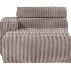 Woood Chaise Longue Novi Element Arm Links Ribstof Zand