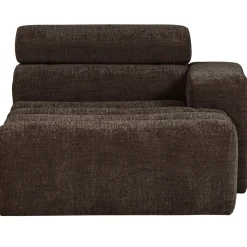 Woood Chaise Longue Novi Element Arm Links Ribstof Taupe