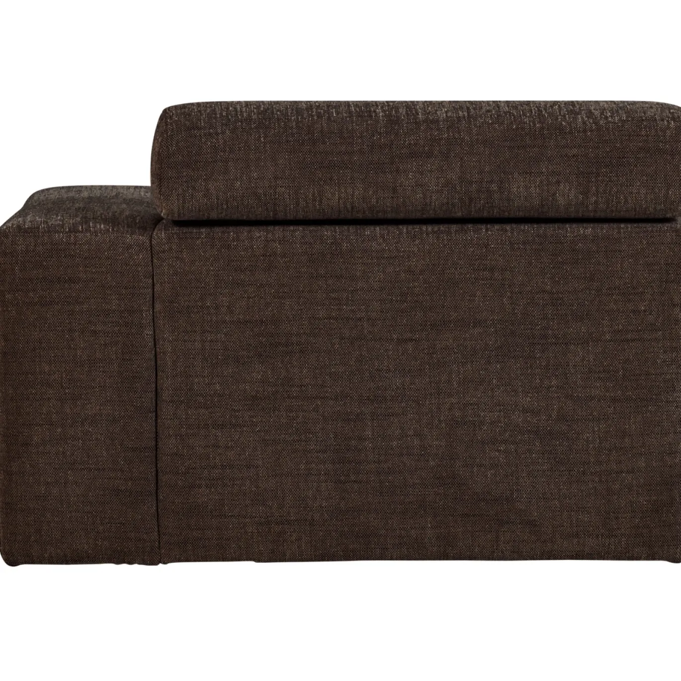 Woood Chaise Longue Novi Element Arm Rechts Donkerbruin Melange