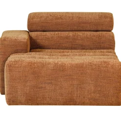 Woood Chaise Longue Novi Element Arm Links Oranje Melange