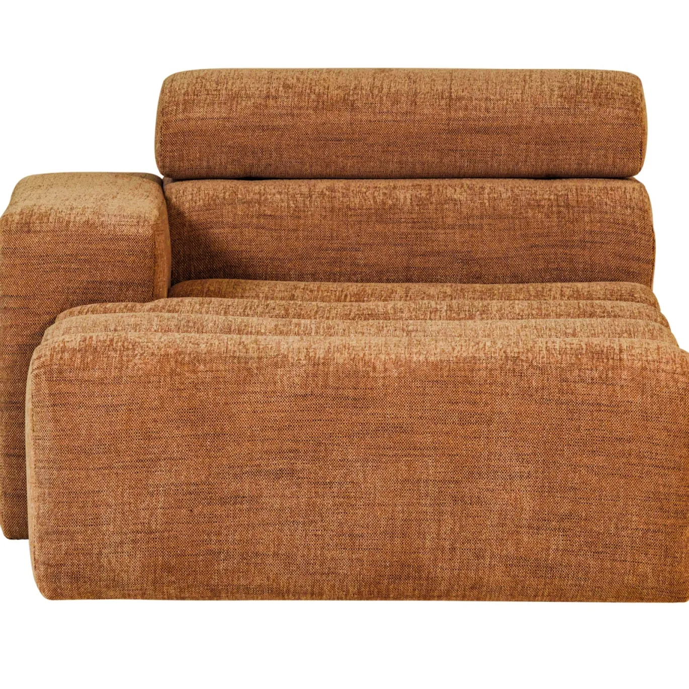 Woood Chaise Longue Novi Element Arm Links Oranje Melange