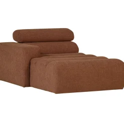 Woood Chaise Longue Novi Element Arm Links Bouclé Terra