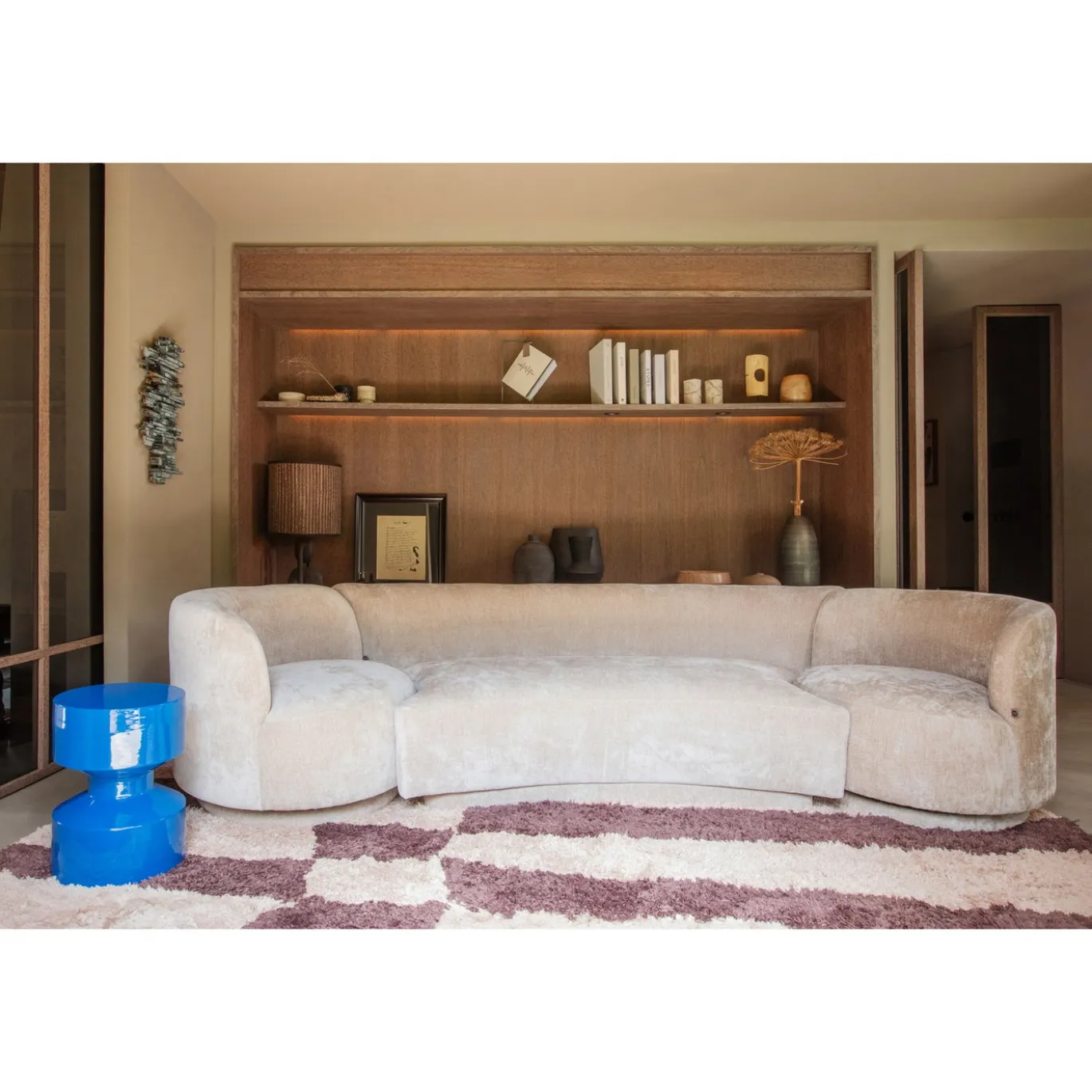Woood Combi-popular: Bank + Fauteuil + Poef Naturel