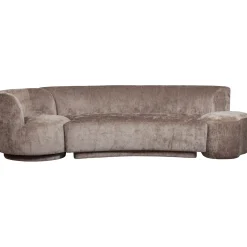 Woood Combi-popular: Bank + Fauteuil + Poef Taupe