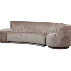 Woood Combi-popular: Bank + Fauteuil + Poef Taupe