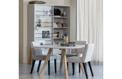 Woood Combi-tablo: Organisch Essen Mist 130x130 & 3-stand Poot