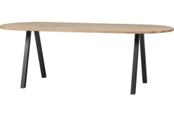 Woood Combi-tablo: Ovaal Eiken & 2-standen Poot