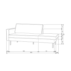 Woood Daybed Rodeo Links Bouclé Naturel