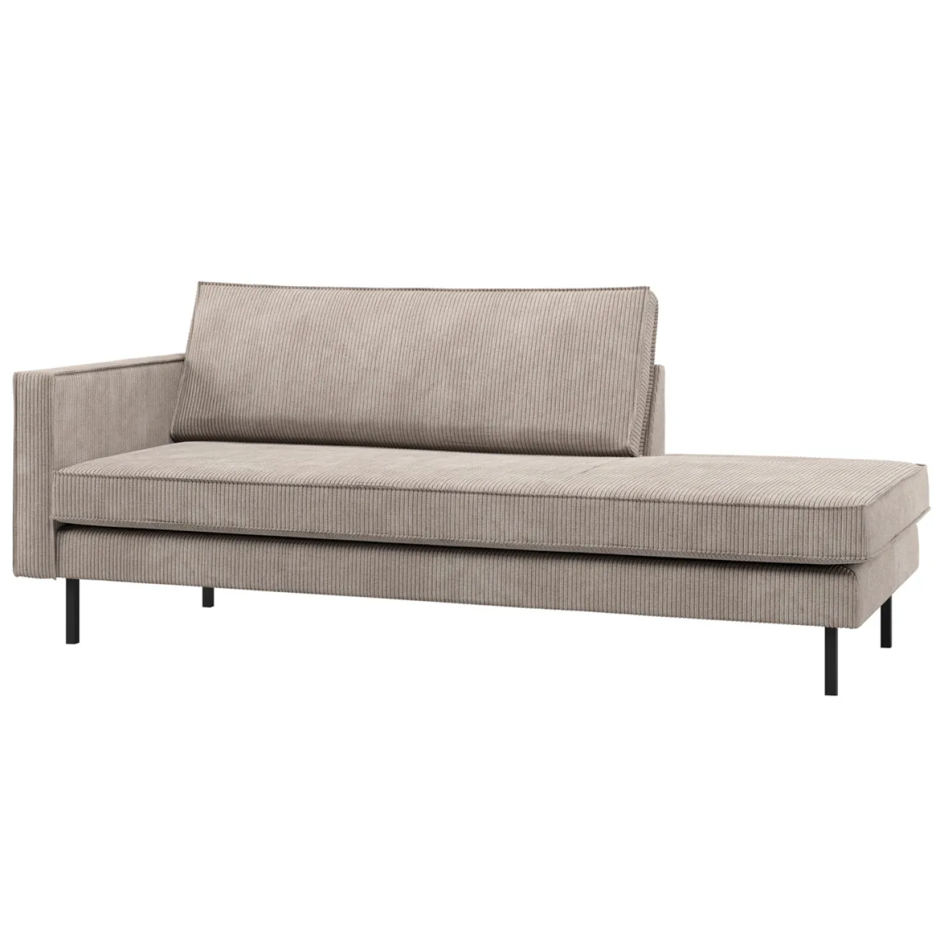 Woood Daybed Rodeo Links Ribstof Donkerzand