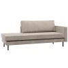 Woood Daybed Rodeo Rechts Ribstof Donkerzand