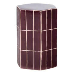 Woood Decoratieve Bijzettafel Plu 42x30x26cm Keramiek Paars