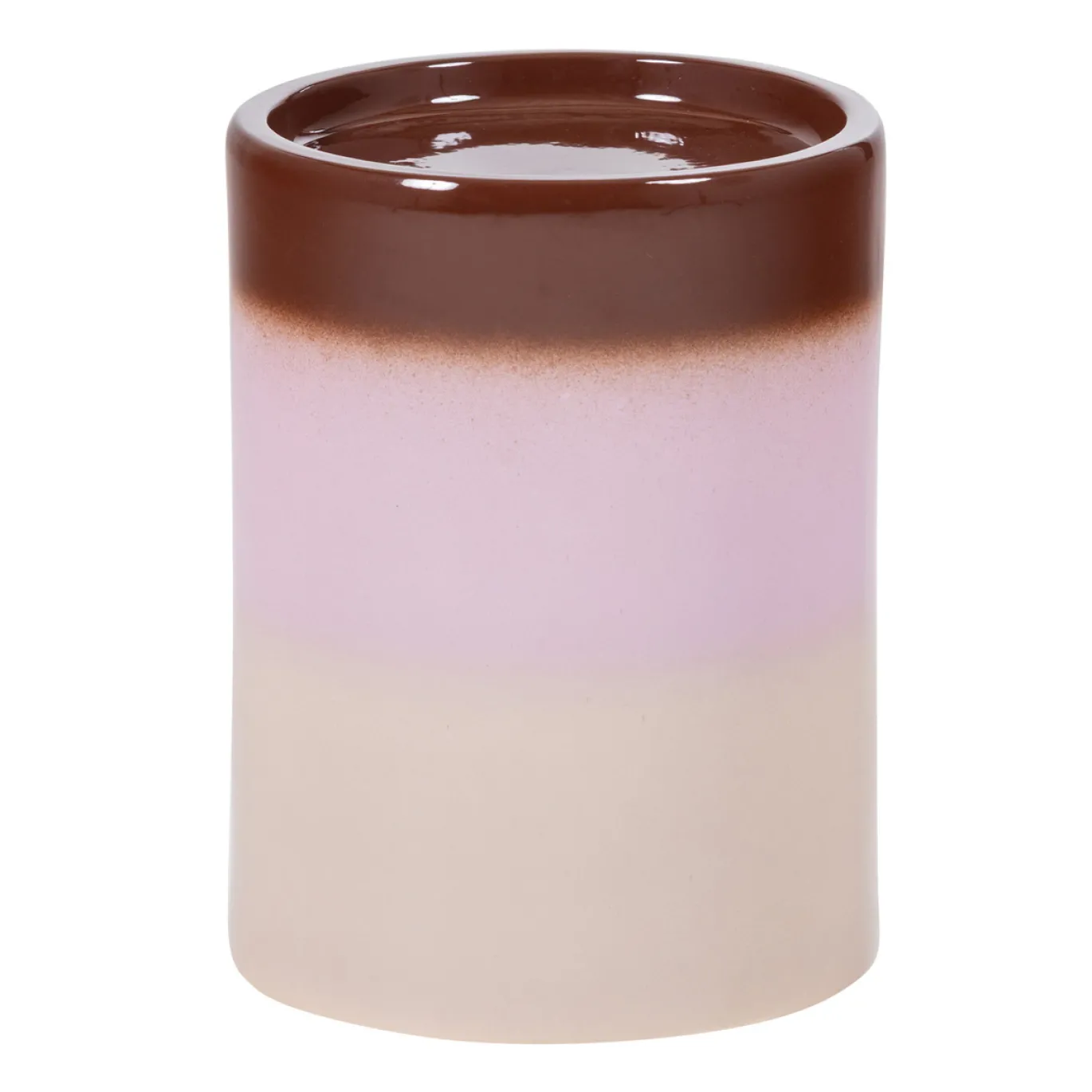 Woood Decoratieve Bijzettafel Ollo Ø35x44cm Keramiek Roze/bruin