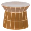 Woood Decoratieve Bijzettafel Plu Ø38x30cm Keramiek Honinggeel