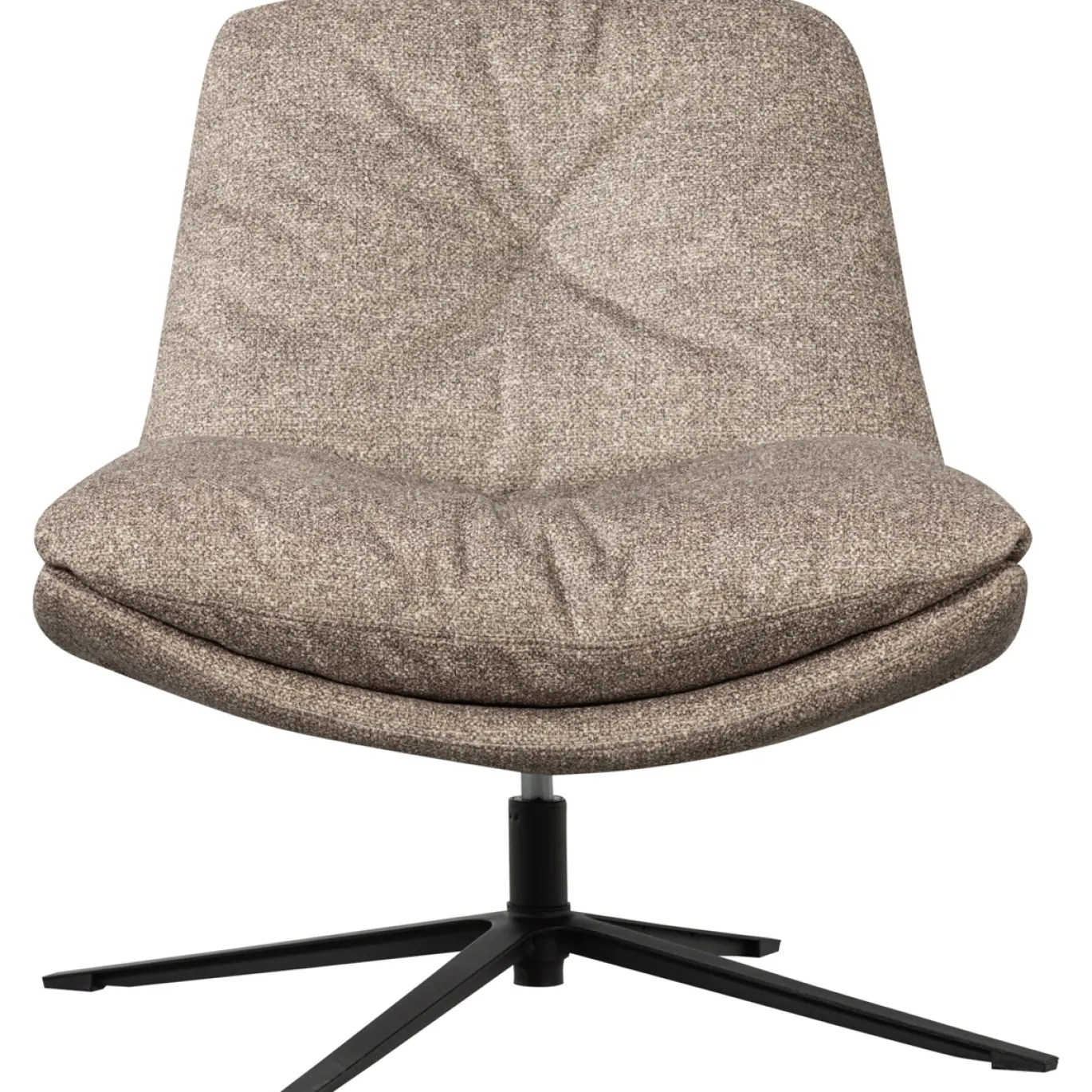 Woood Draaifauteuil Arve Bedrukte Stof Naturel Melange