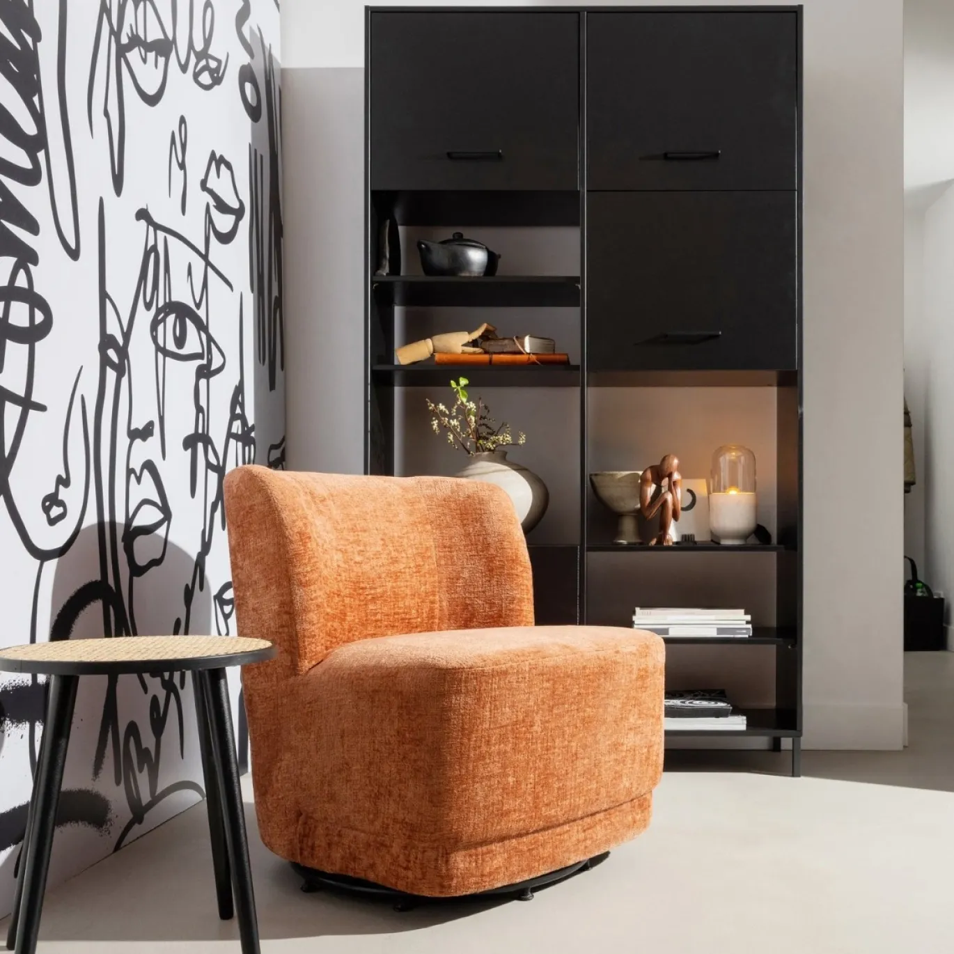 Woood Draaifauteuil Atty Blossom