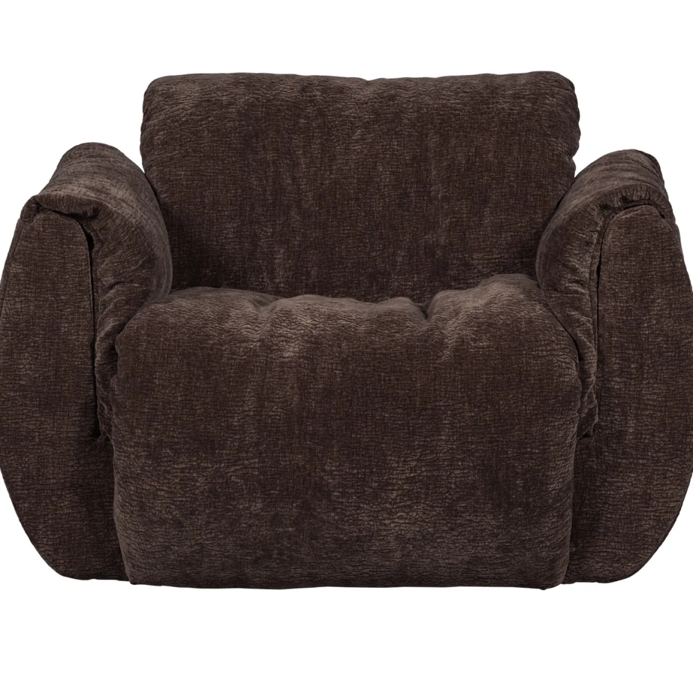 Woood Draaifauteuil Baggy 3d Chenille Donkerbruin