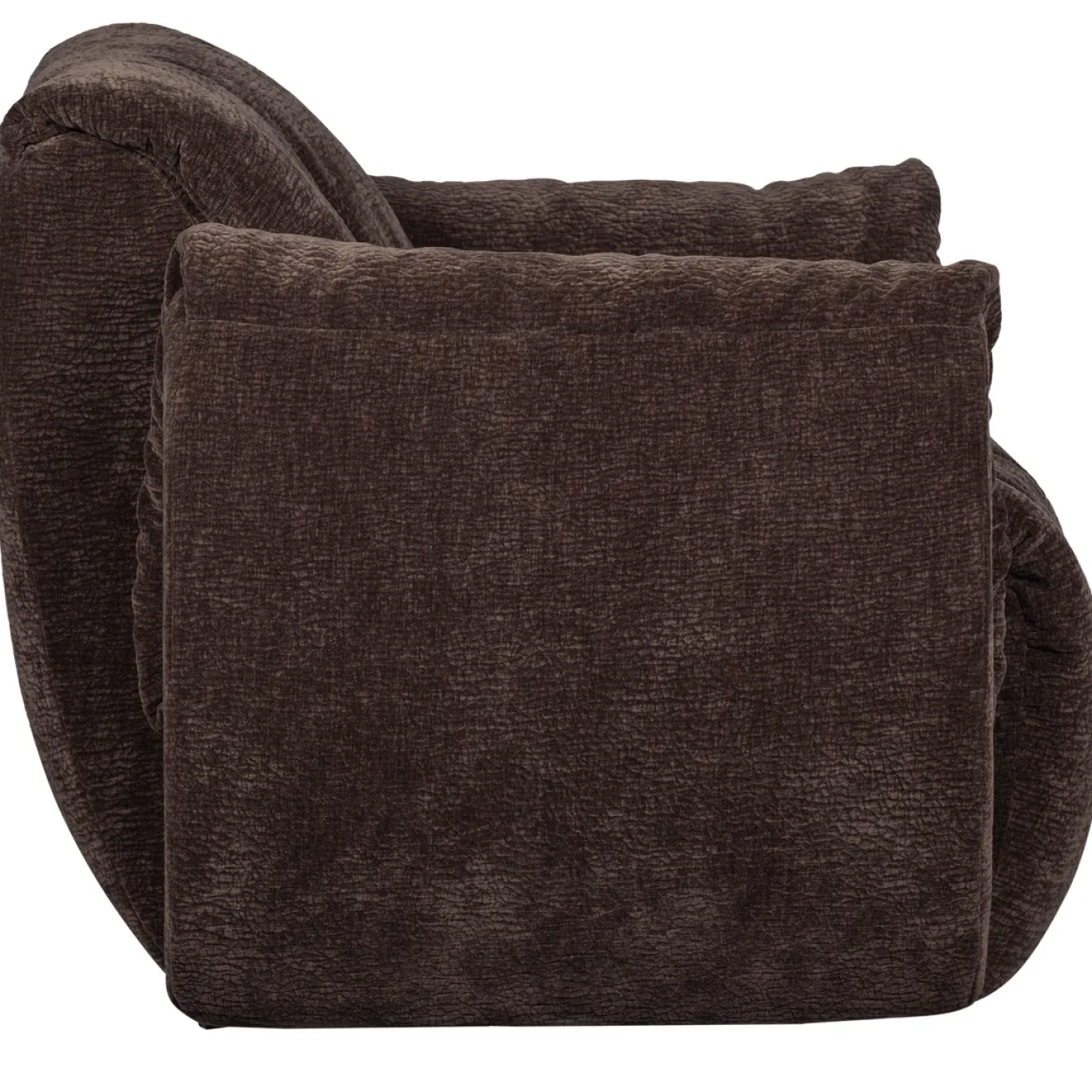 Woood Draaifauteuil Baggy 3d Chenille Donkerbruin