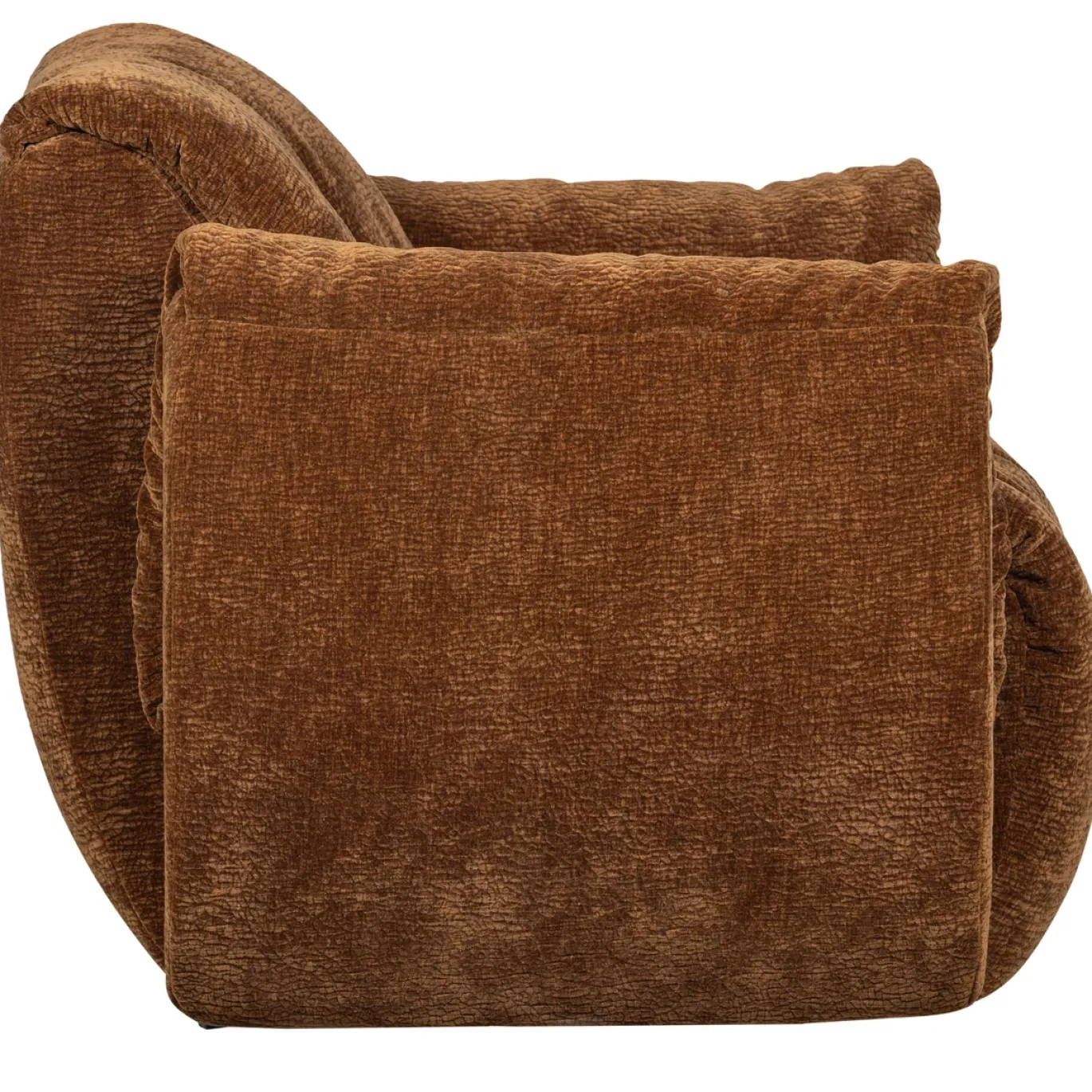 Woood Draaifauteuil Baggy 3d Chenille Middenbruin