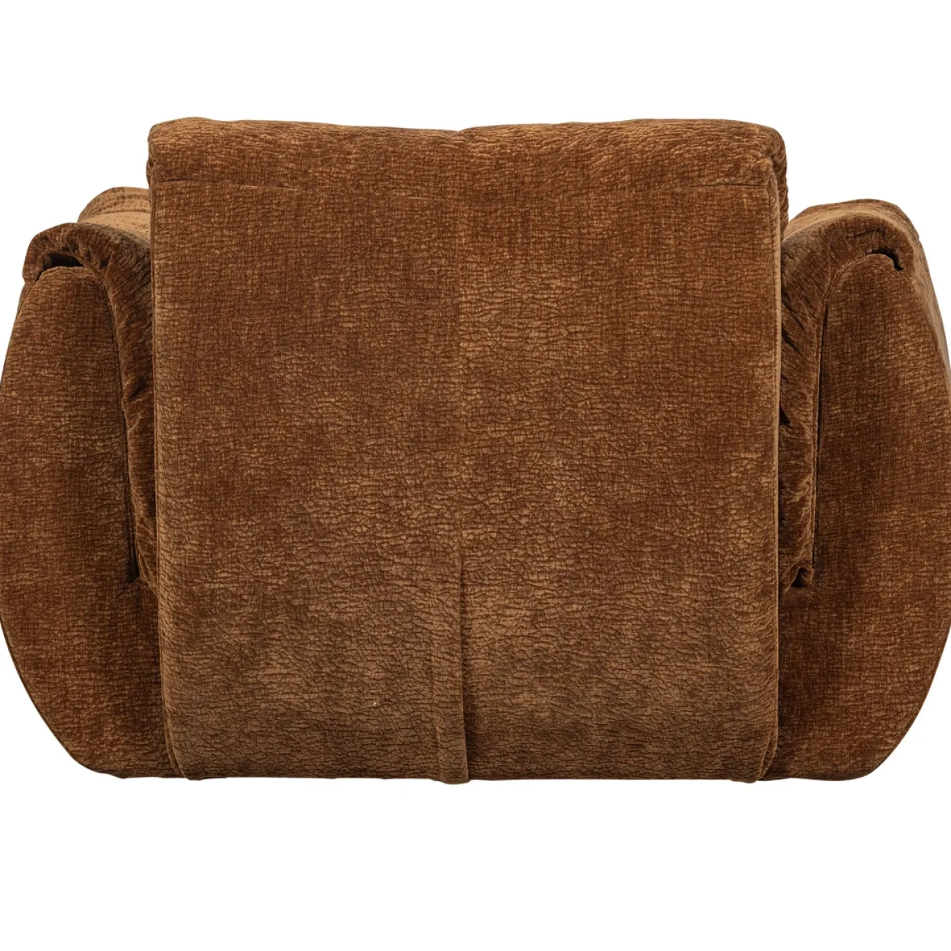 Woood Draaifauteuil Baggy 3d Chenille Middenbruin