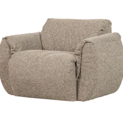 Woood Draaifauteuil Baggy Geweven Stof Bruin Melange